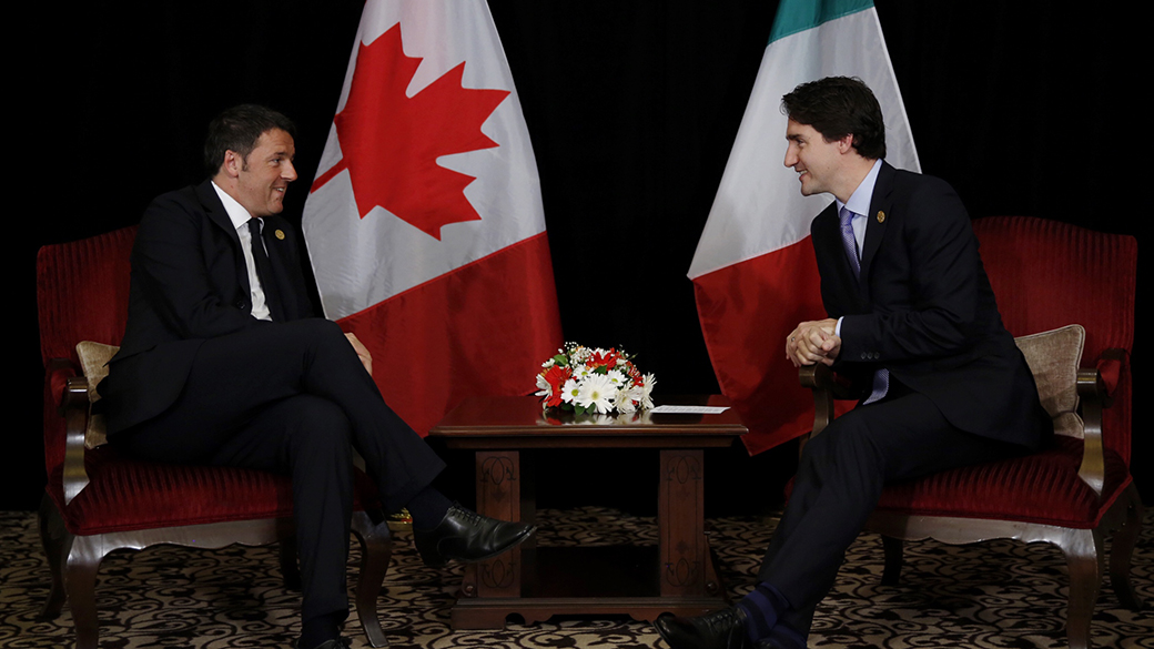 Prime Minister Trudeau meets with Prime Minister Matteo Renzi