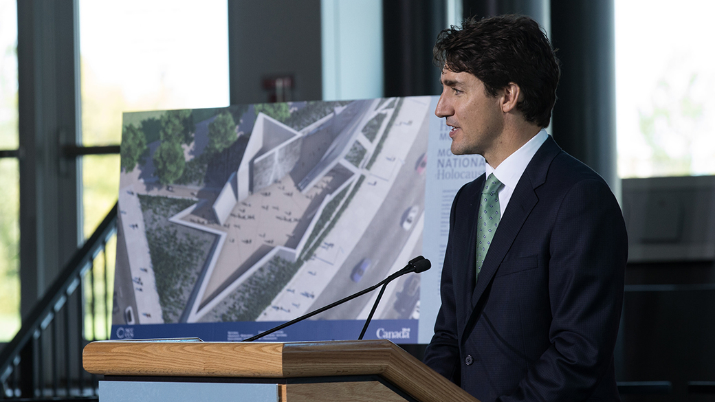 Le premier ministre du Canada salue l’avancement des travaux de construction du Monument national de l’Holocauste 