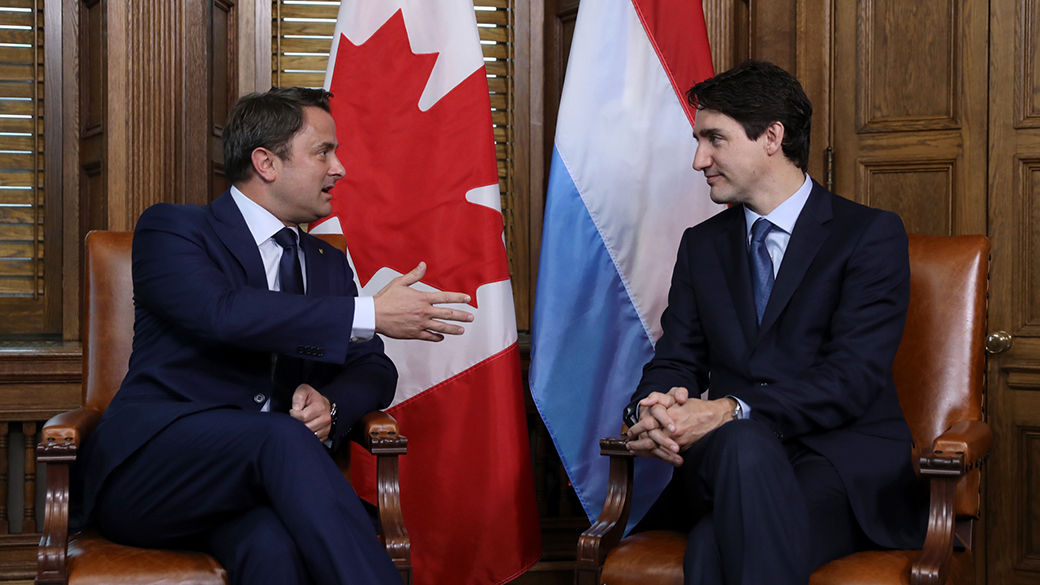 Prime Minister Justin Trudeau meets with Prime Minister Xavier Bettel of Luxembourg