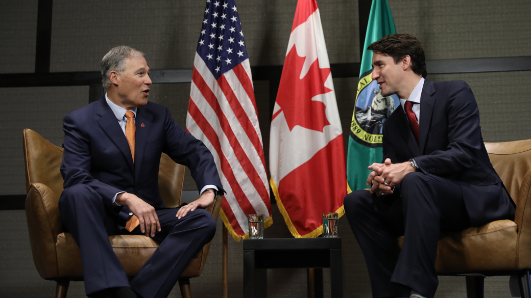 Prime Minister Justin Trudeau meets with Governor of Washington State Jay Inslee