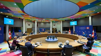 A view of the participants at the Canada-European Union Summit