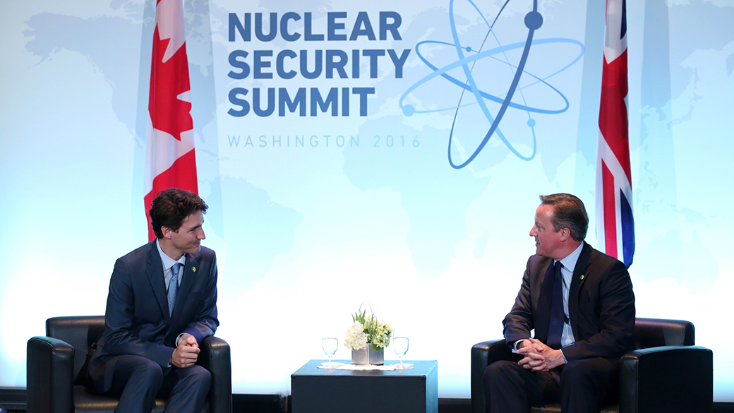 Prime Minister Justin Trudeau meets with Prime Minister David Cameron of the United Kingdom Prime Minister Justin Trudeau meets with Prime Minister David Cameron of the United Kingdom