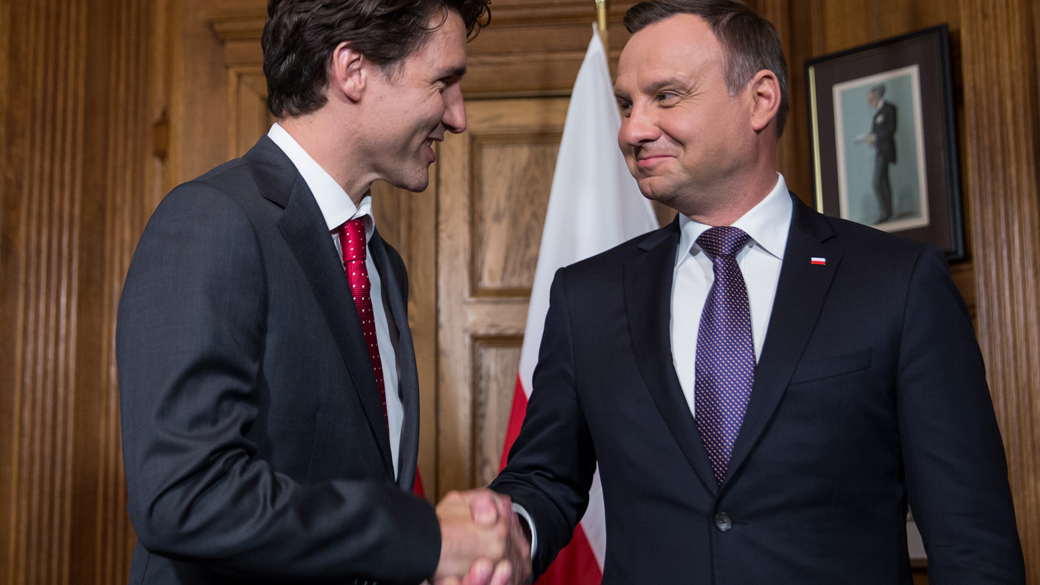 Prime Minister Justin Trudeau meets with President Andrzej Duda of Poland Prime Minister Justin Trudeau meets with President Andrzej Duda of Poland