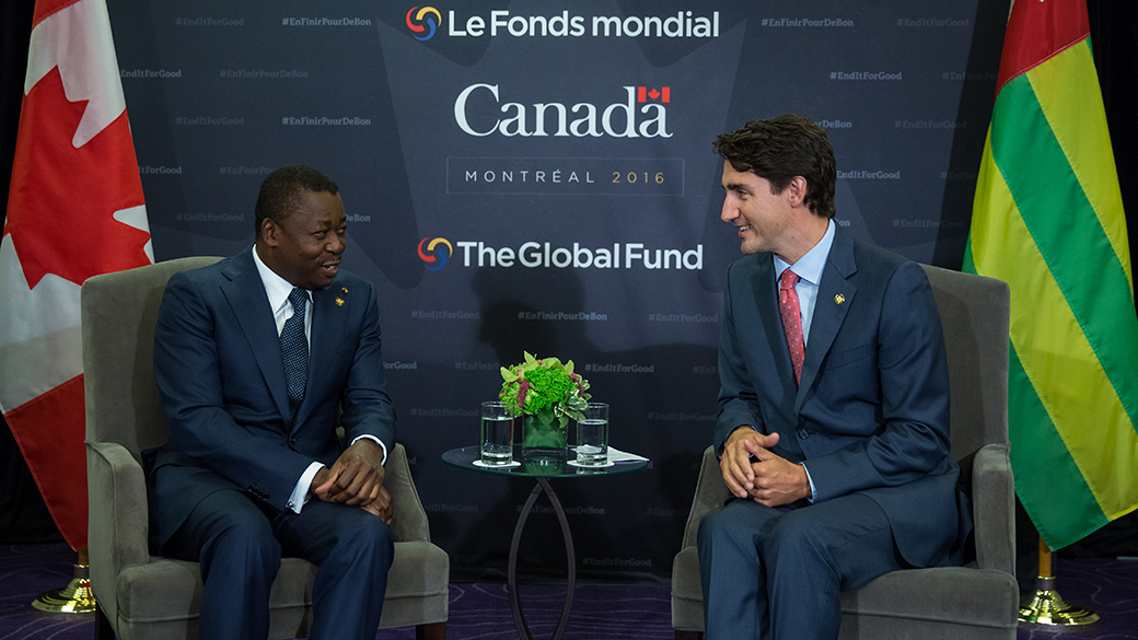 Prime Minister Justin Trudeau meets with the President of Togo, Faure Essozimna Gnassingbé Prime Minister Justin Trudeau meets with the President of Togo, Faure Essozimna Gnassingbé