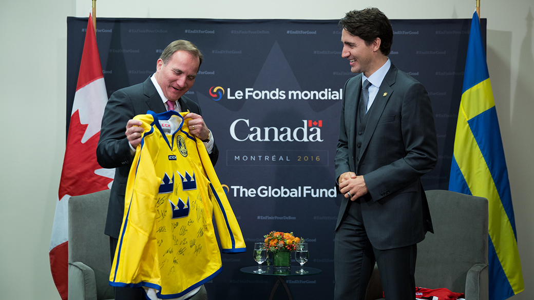 Prime Minister Justin Trudeau meets with the Prime Minister of Sweden, Stefan Löfven Prime Minister Justin Trudeau meets with the Prime Minister of Sweden, Stefan Löfven