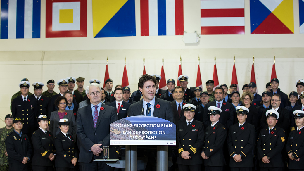 The Prime Minister of Canada announces the National Oceans Protection Plan