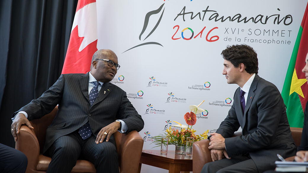 Prime Minister Justin Trudeau meets with President of Burkina Faso Roch Marc Christian Kabore Prime Minister Justin Trudeau meets with President of Burkina Faso Roch Marc Christian Kabore