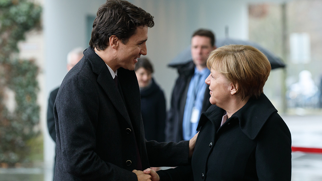 Sans titre Le premier ministre Justin Trudeau rencontre la chancelière allemande Angela Merkel