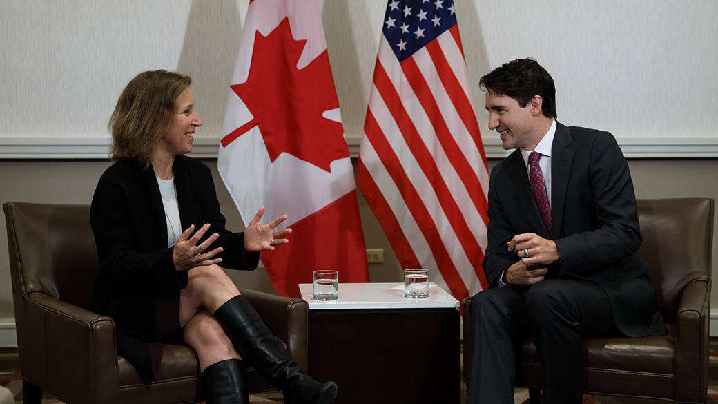 Sans titre Le premier ministre Justin Trudeau rencontre la PDG de YouTube Susan Wojcicki