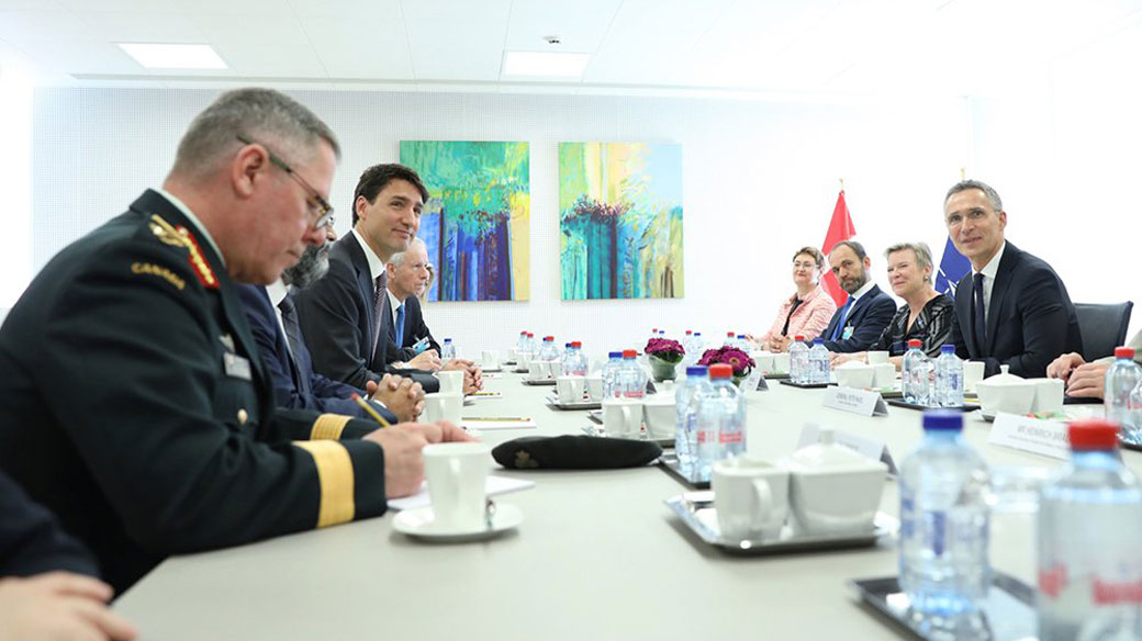 Prime Minister Justin Trudeau meets with NATO Secretary General Jens ...