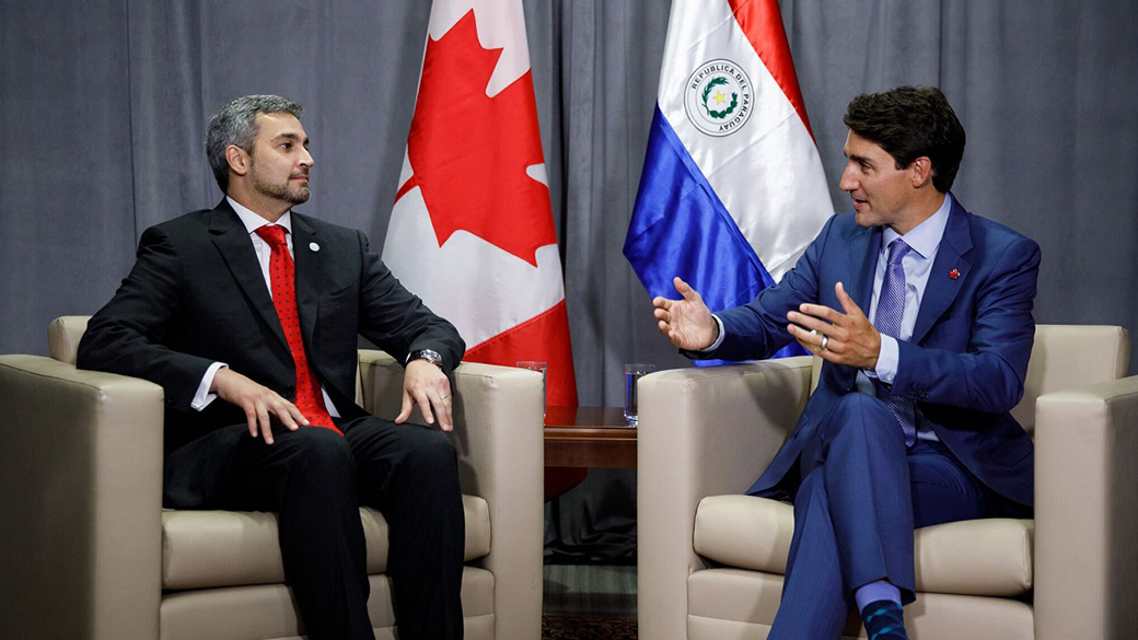 Sans titre Le premier ministre Justin Trudeau rencontre Mario Abdo Benítez, président du Paraguay