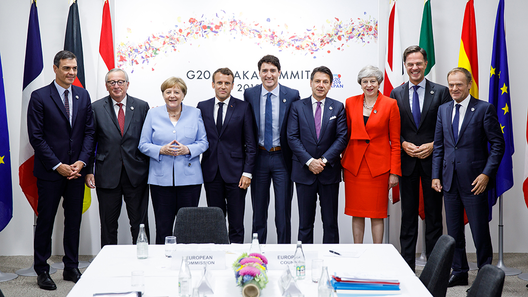 PM Trudeau and his European partners pose for a group photo