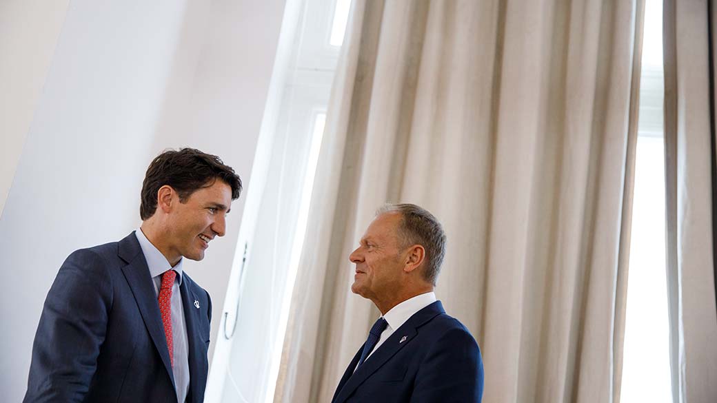 Prime Minister Justin Trudeau met today with Donald Tusk, President of the European Council