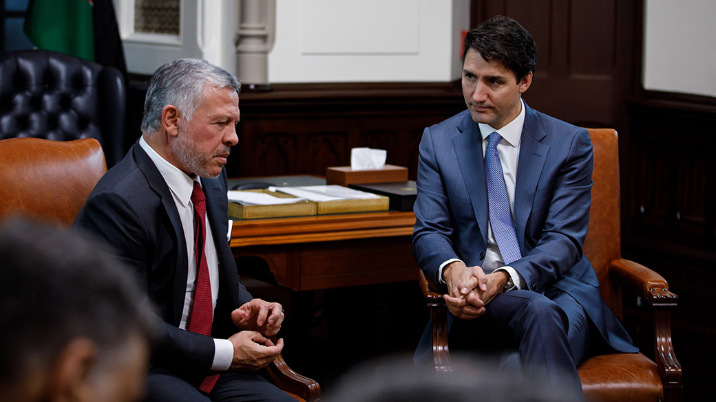 Prime Minister Trudeau meets with His Majesty King Abdullah II of Jordan