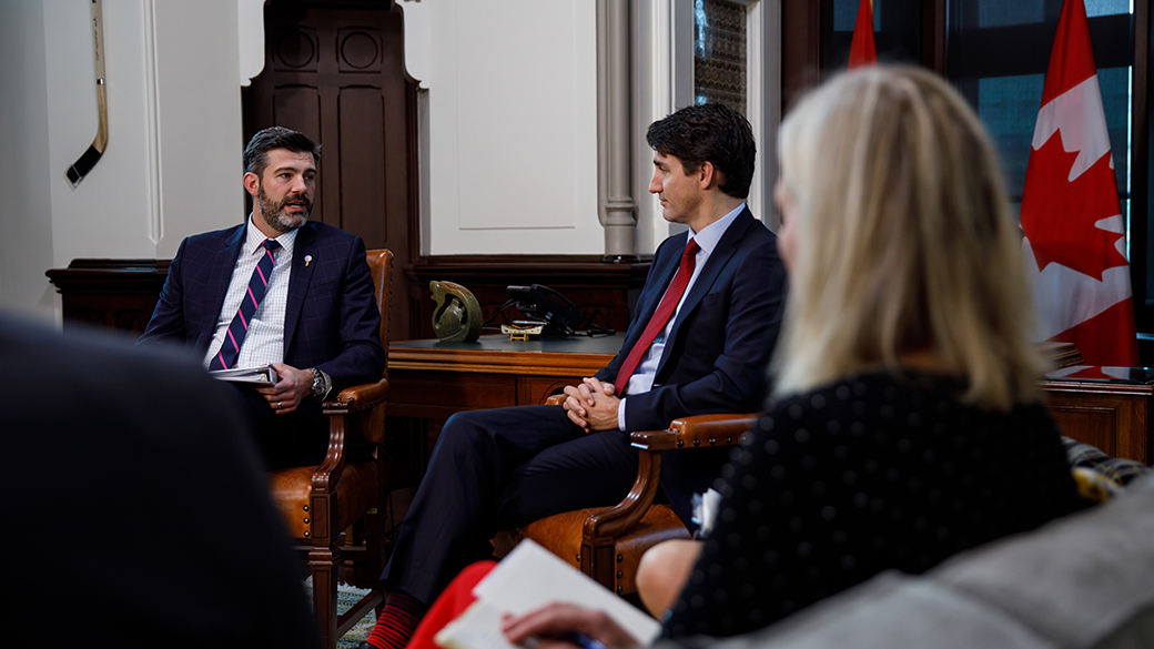Le PM Trudeau et la ministre McKenna rencontrent le maire Don Iveson