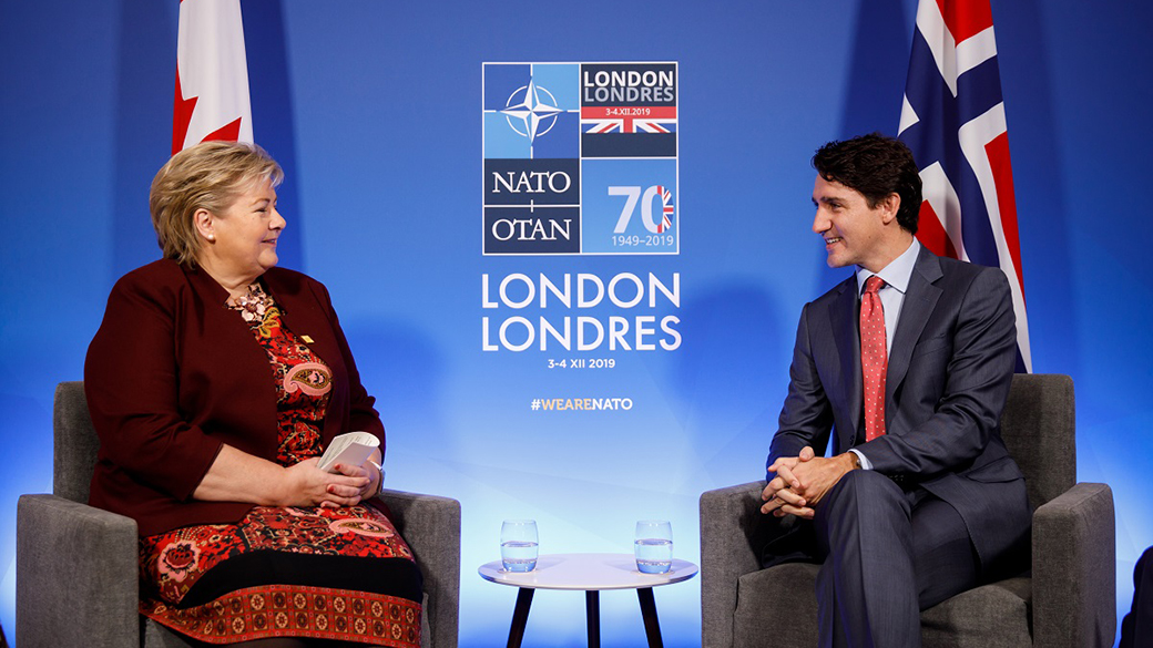 Le PM Trudeau rencontre la PM Erna Solberg
