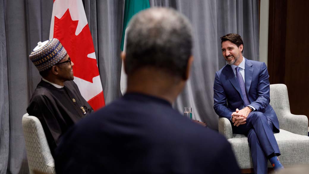 Prime Minister Justin Trudeau meets with the President of Nigeria, Muhammadu Buhari