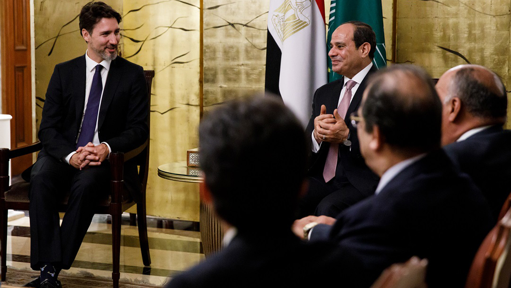 Prime Minister Justin Trudeau meets with President of Egypt Abdel Fattah el-Sisi