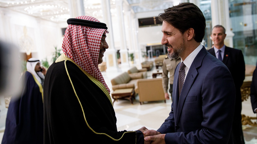 Le PM Justin Trudeau rencontre le cheikh Sabah Khalid Al-Hamad Al-Sabah, premier ministre du Koweït