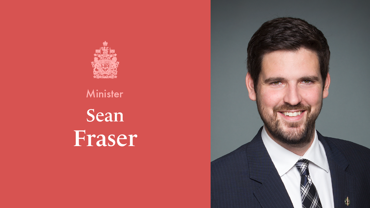 The Honourable Sean Fraser Prime Minister of Canada