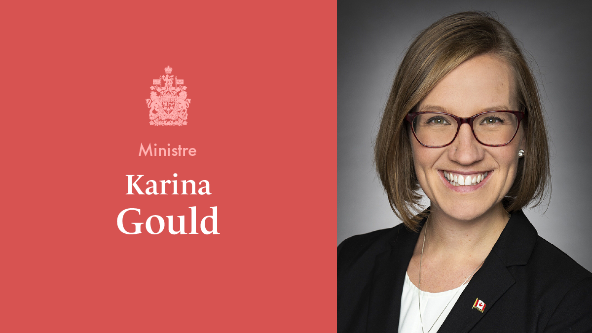 L’honorable Karina Gould Premier ministre du Canada