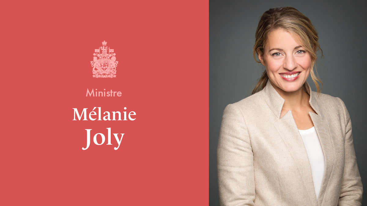 L’honorable Mélanie Joly Premier ministre du Canada