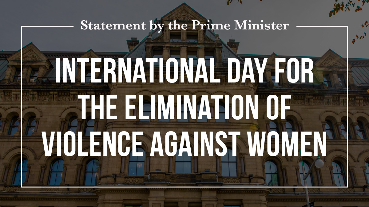 Statement by the Prime Minister on the International Day for the ...