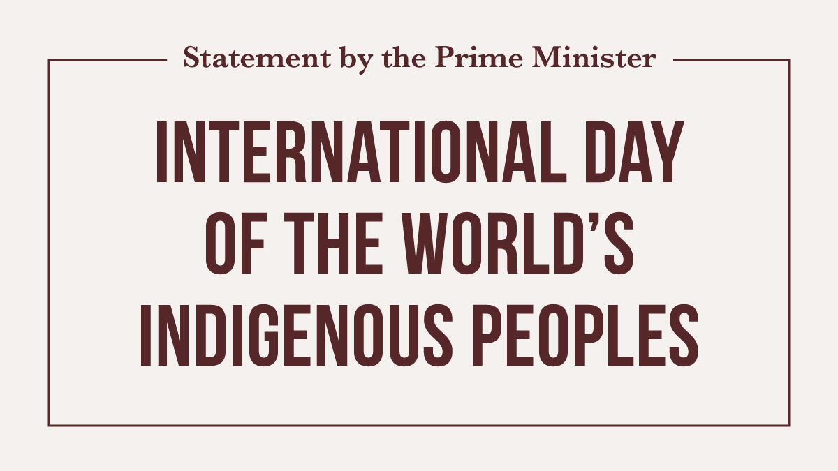 Statement by the Prime Minister on the International Day of the World’s ...