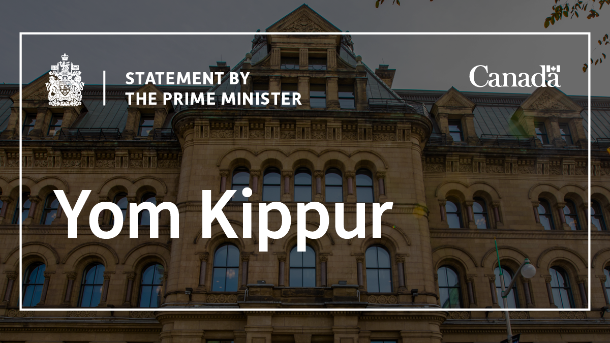 Statement by the Prime Minister on Yom Kippur Prime Minister of Canada