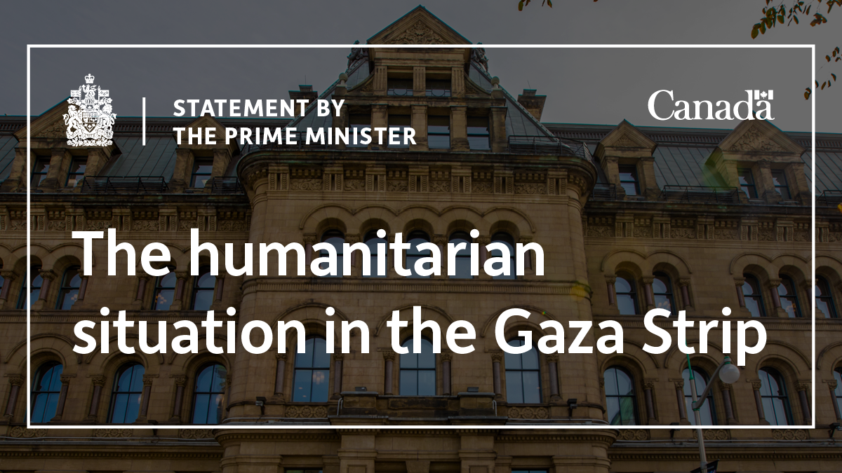 Declaración del Primer Ministro sobre la situación humanitaria en la Franja de Gaza