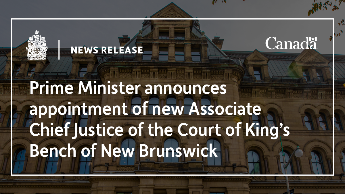 Prime Minister announces appointment of new Associate Chief Justice of