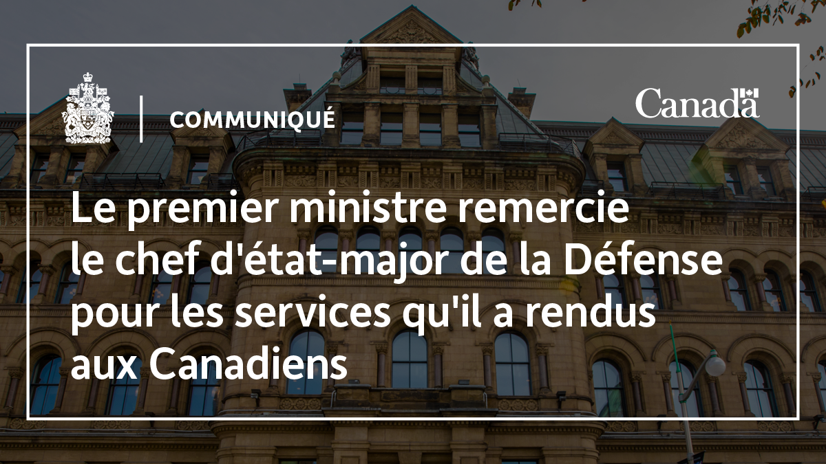 Le premier ministre remercie le chef d’étatmajor de la Défense pour