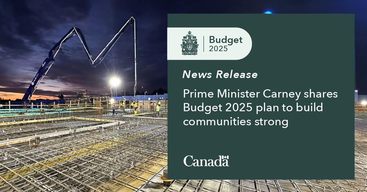Prime Minister Carney shares Budget 2025 plan to build communities strong