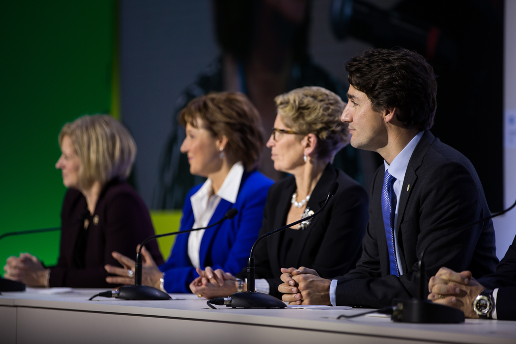 Prime Minister Justin Trudeau attends the COP21 Climate Conference in ...
