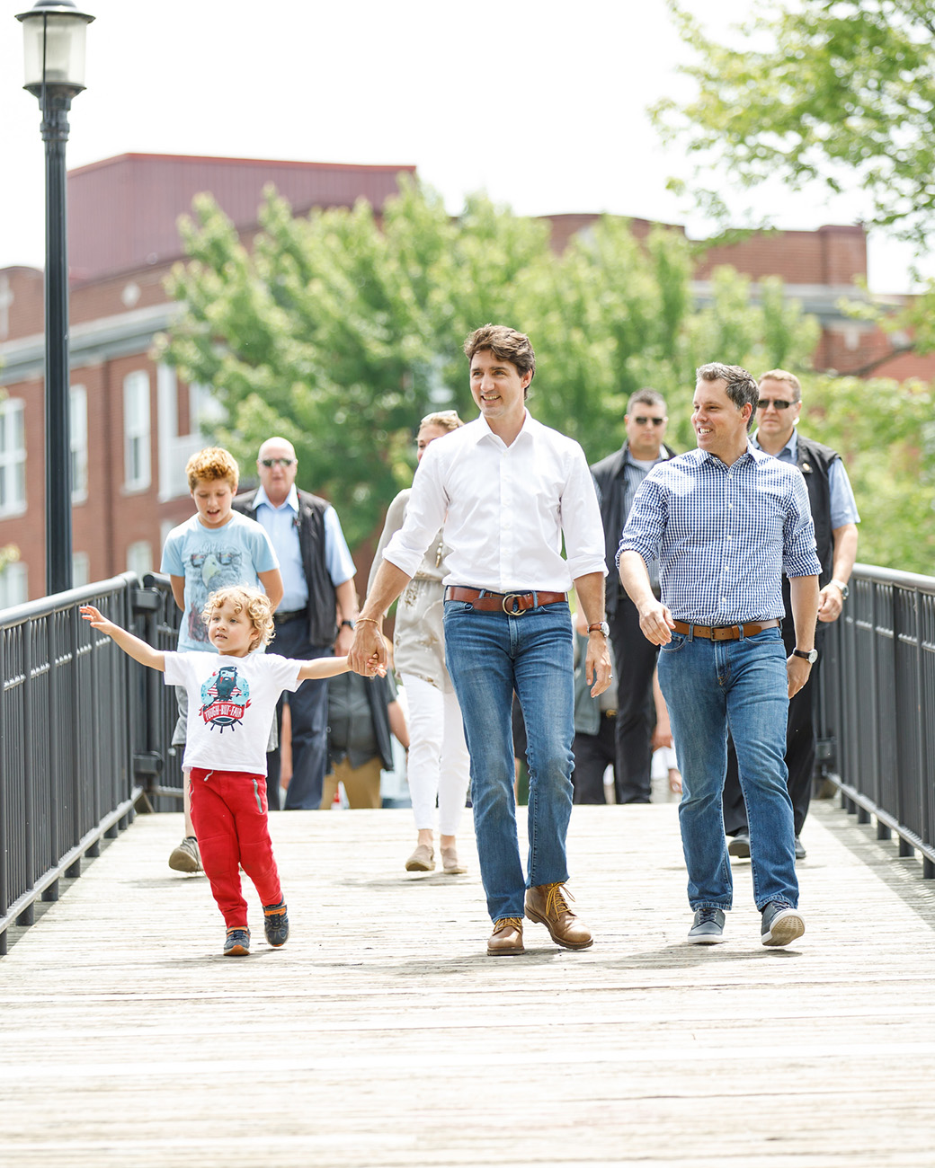 Prime Minister Justin Trudeau, Sophie and the kids celebrate St. Jean