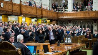 Photo number 1 from the photo gallery Members of Parliament gather in the House of Commons for the election of the new Speaker
