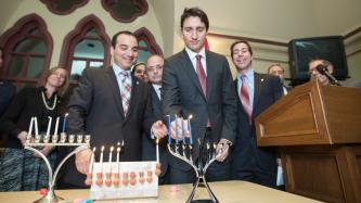 Photo number 4 from the photo gallery Prime Minister Justin Trudeau attends a Hanukkah menorah lighting ceremony on Parliament Hill