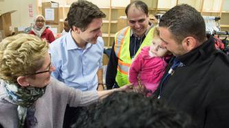 Photo number 4 from the photo gallery Prime Minister Justin Trudeau welcomes Syrian refugees to Canada at the Toronto Pearson International Airport
