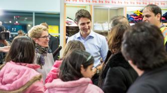 Photo number 7 from the photo gallery Prime Minister Justin Trudeau welcomes Syrian refugees to Canada at the Toronto Pearson International Airport