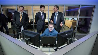 Photo number 1 from the photo gallery Prime Minister Justin Trudeau tours the Blackberry offices in Waterloo