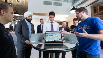 Photo number 7 from the photo gallery Prime Minister Justin Trudeau helps to officially open the Google offices in Kitchener