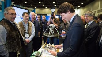 Photo number 1 from the photo gallery Prime Minister Justin Trudeau attends the Northern Lights trade show in Ottawa
