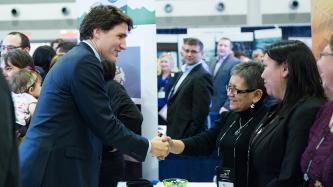 Photo number 4 from the photo gallery Prime Minister Justin Trudeau attends the Northern Lights trade show in Ottawa