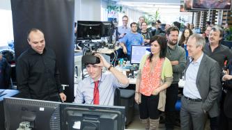 Photo number 2 from the photo gallery Prime Minister Justin Trudeau tours the Ubisoft office in Montreal