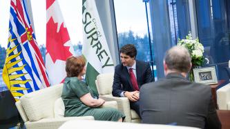 Photo number 4 from the photo gallery Prime Minister Justin Trudeau meets with Surrey Mayor Linda Hepner