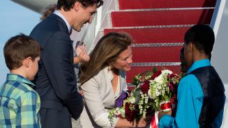 Photo number 2 from the photo gallery Prime Minister Justin Trudeau and Sophie arrive in Washington with Xavier, Ella-Grace and Hadrien