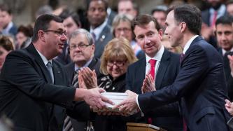 Photo number 2 from the photo gallery Prime Minister Justin Trudeau attends the Budget Speech delivered by the Minister of Finance in the House of Commons