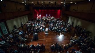 Photo number 2 from the photo gallery Prime Minister Justin Trudeau speaks with students at New York University