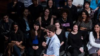 Photo number 1 from the photo gallery Prime Minister Justin Trudeau speaks with students at New York University