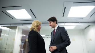Photo numéro 1 de la galerie de photos Le premier ministre Justin Trudeau rencontre la présidente croate Kolinda Grabar-Kitarović aux Nations Unies à New York